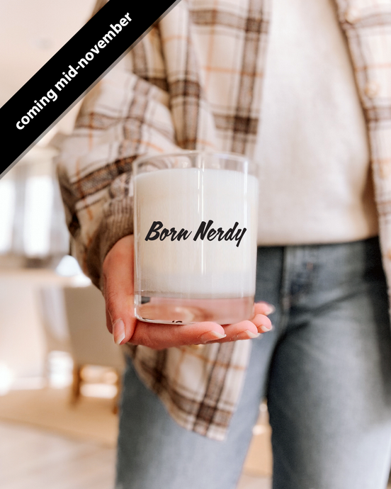 Born Nerdy Glass Candle