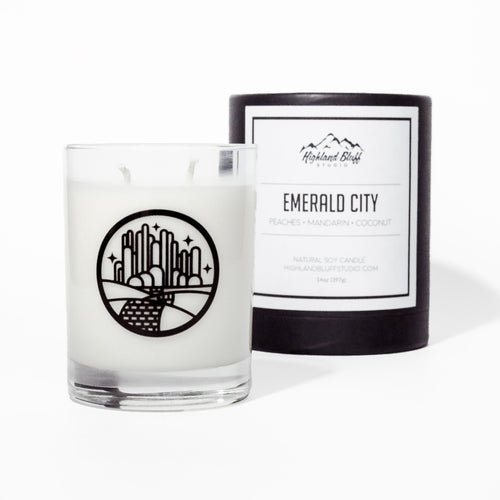 Emerald City Glass Candle