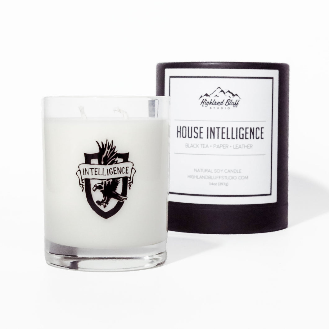 House Intelligence Glass Candle