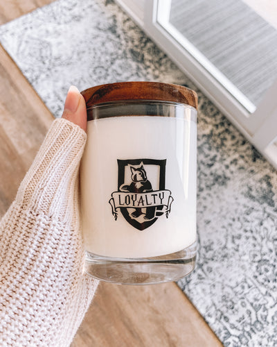 House Loyalty Glass Candle